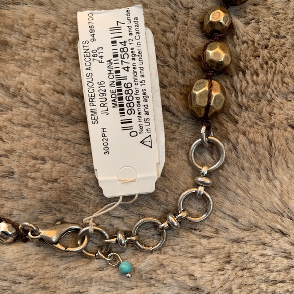 Lucky brand Gold Silver beaded necklace - Picture 3 of 5